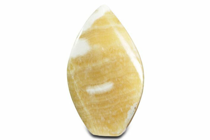 Polished Mango Calcite Flame - Afghanistan #355890